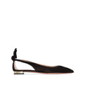 Metallic Bow Suede Pumps
