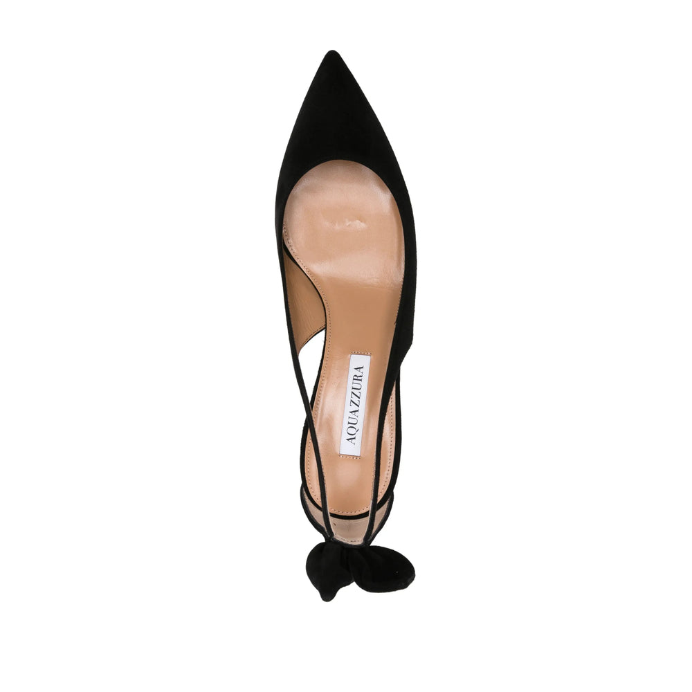 Black Suede Stiletto Mule