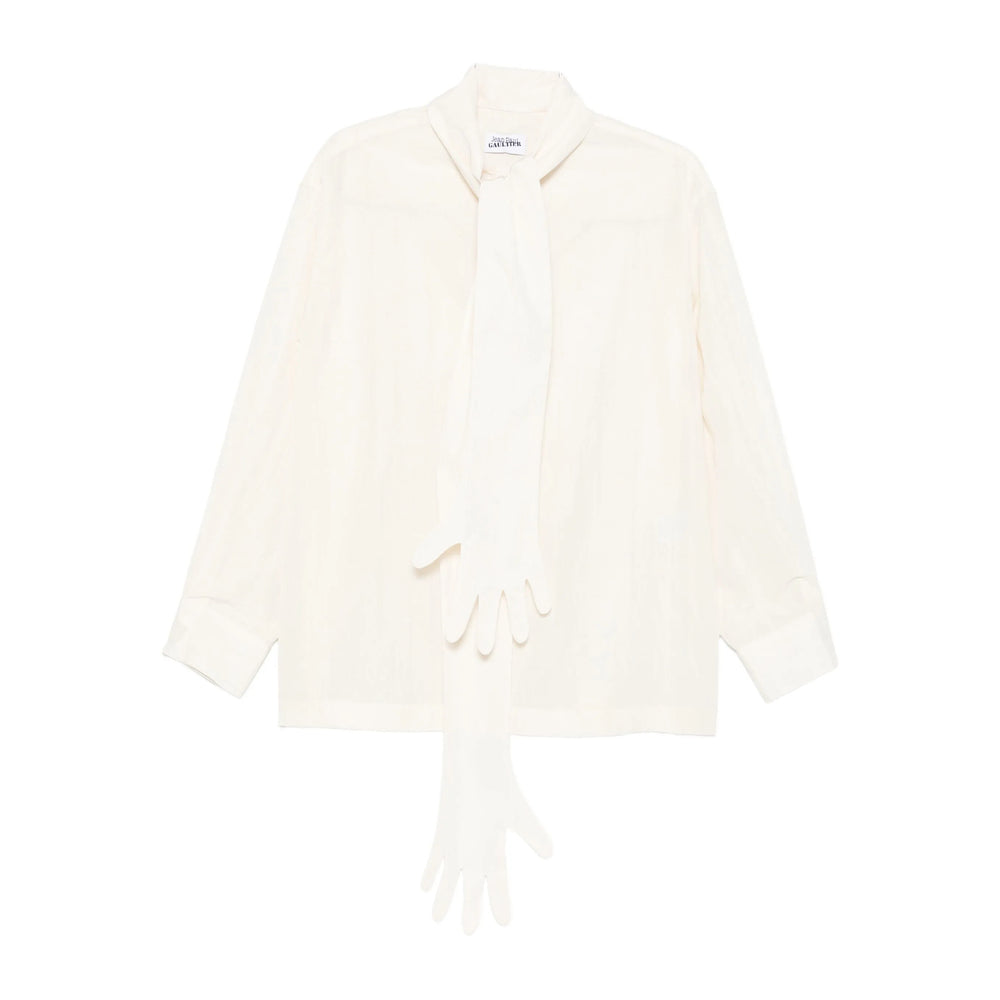 Off-white Tie Neck Cover-up