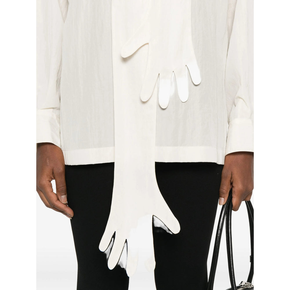 Off-white Tie Neck Cover-up
