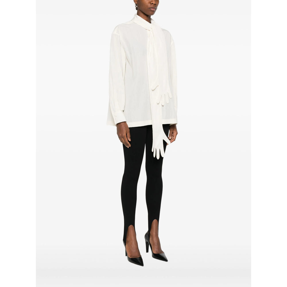 Off-white Tie Neck Cover-up