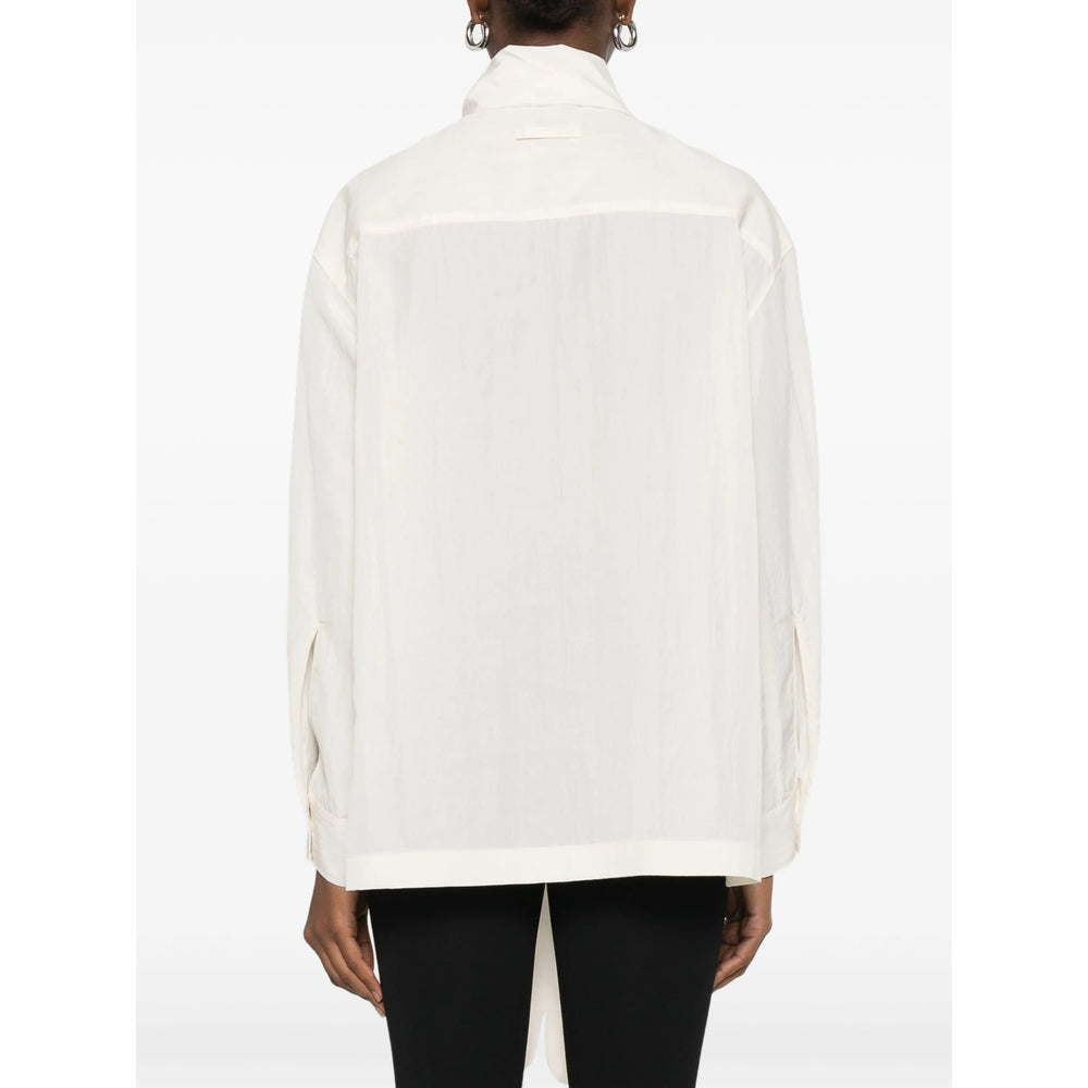 Off-white Tie Neck Cover-up