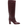 Red Calf Leather High Heel Boot