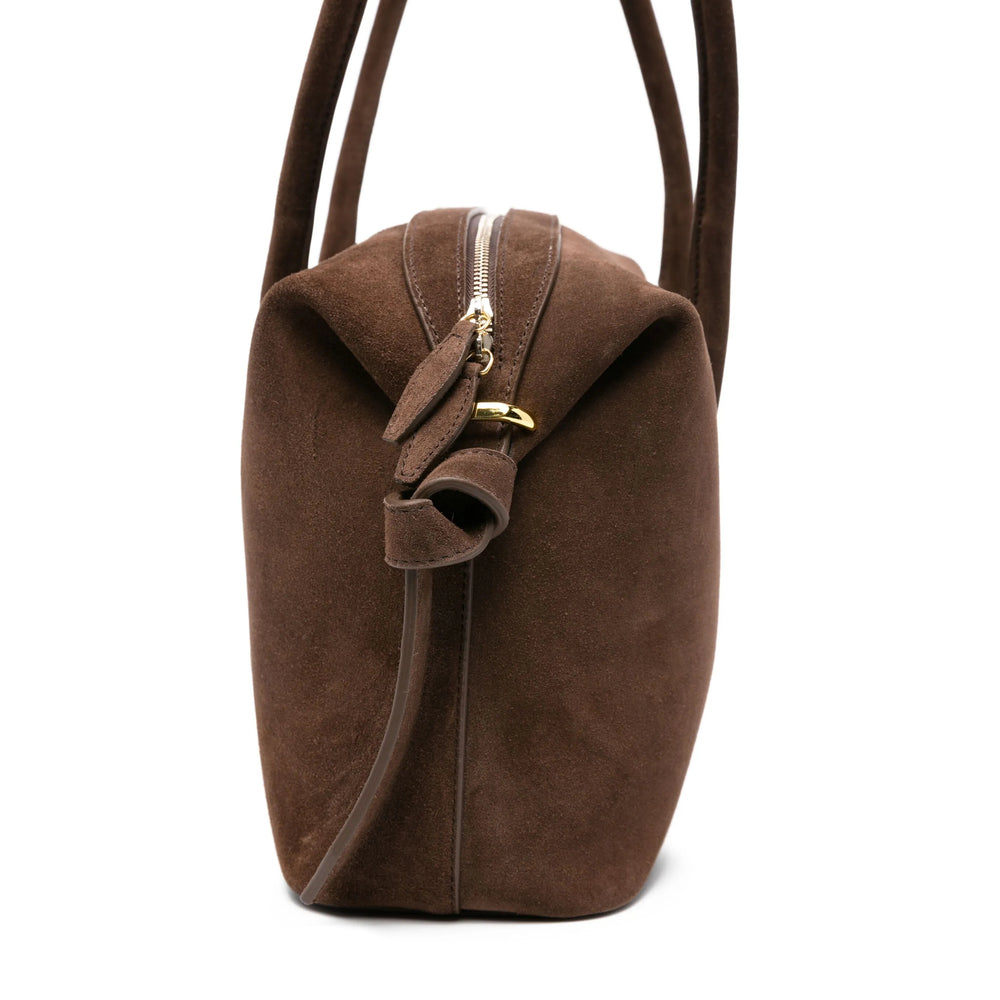 Brown Suede Knotted Tote