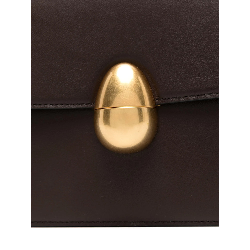 Leather Foldover Satchel
