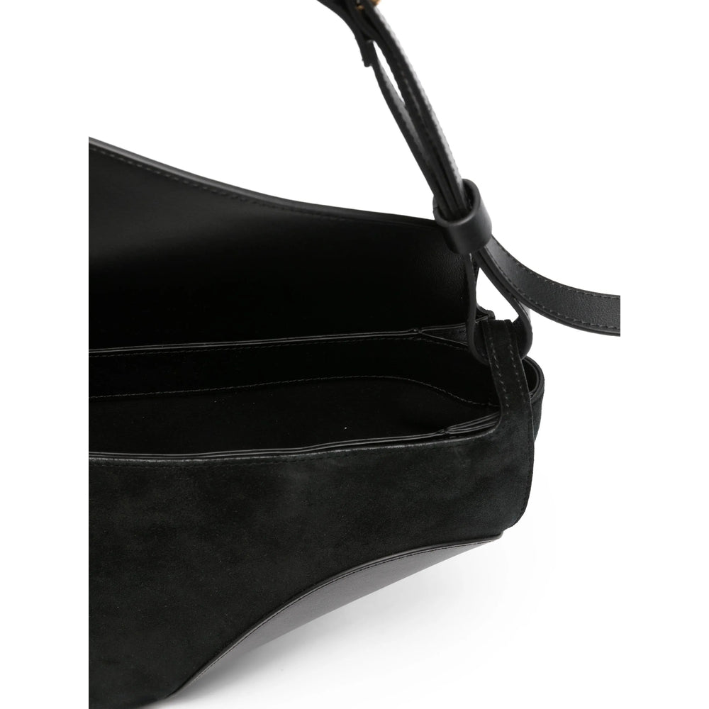 Black Calf Leather Satchel
