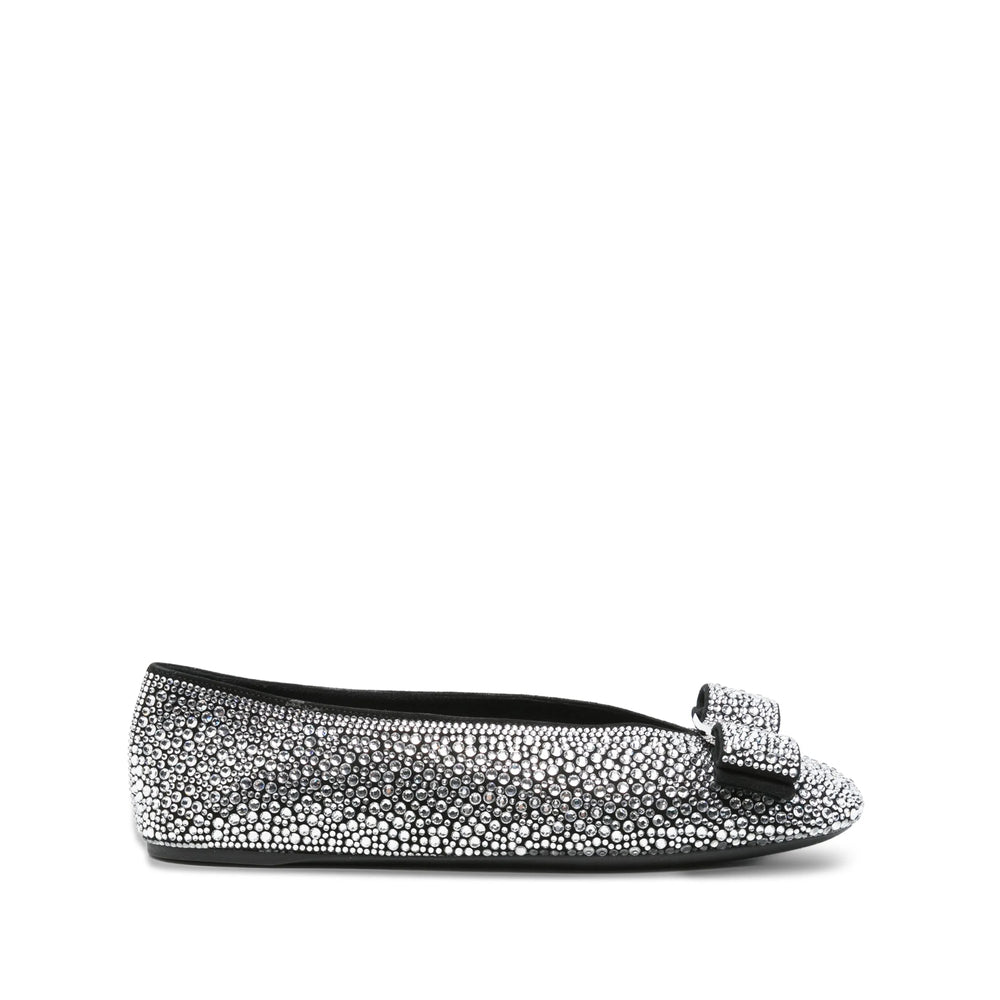 Glossy Crystal Bow Shoe