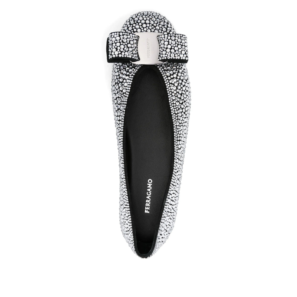 Glossy Crystal Bow Shoe