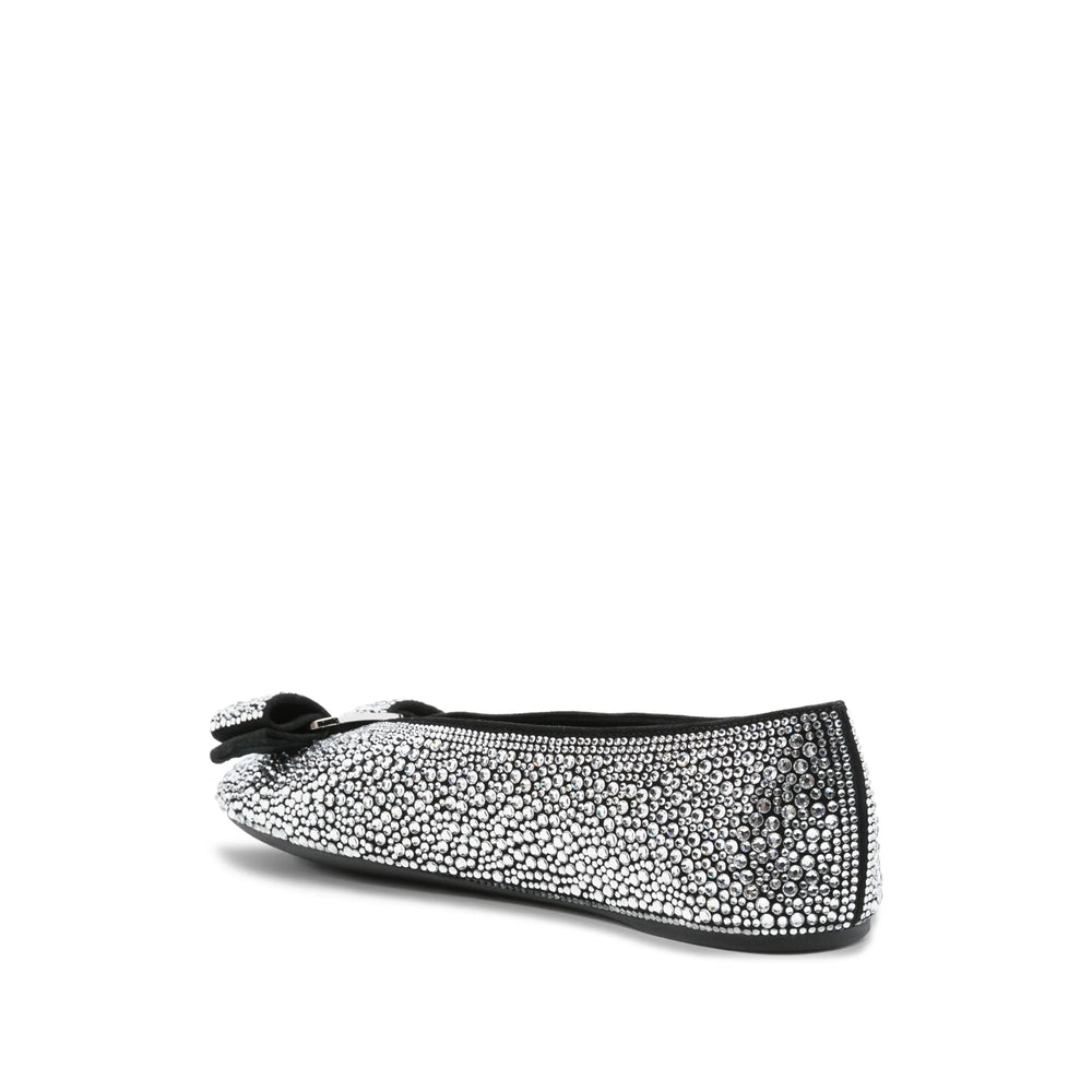 Glossy Crystal Bow Shoe