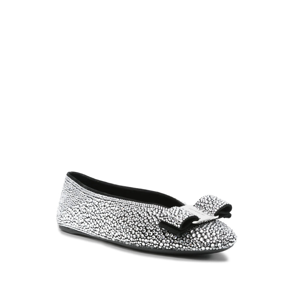Glossy Crystal Bow Shoe