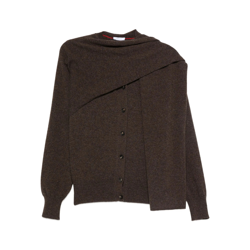 Asymmetric Velvet Wrap Coat