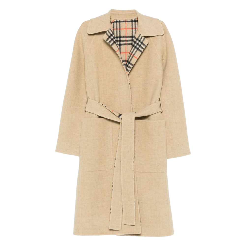 Beige Check Coat