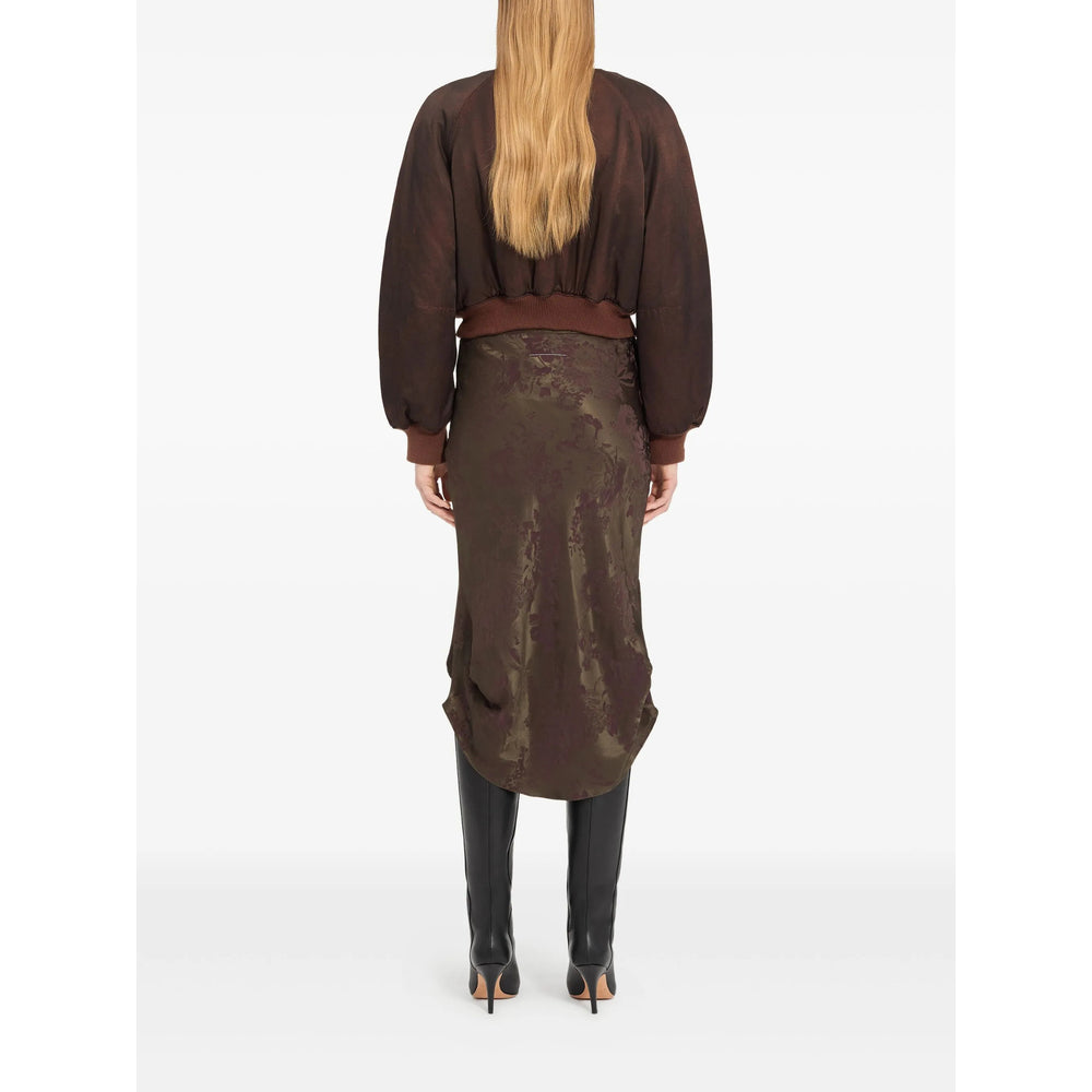 Textured Brown Leather Blouse