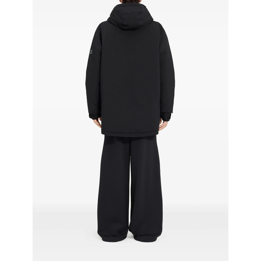 Zip Front Hood Jacket With Down Fill