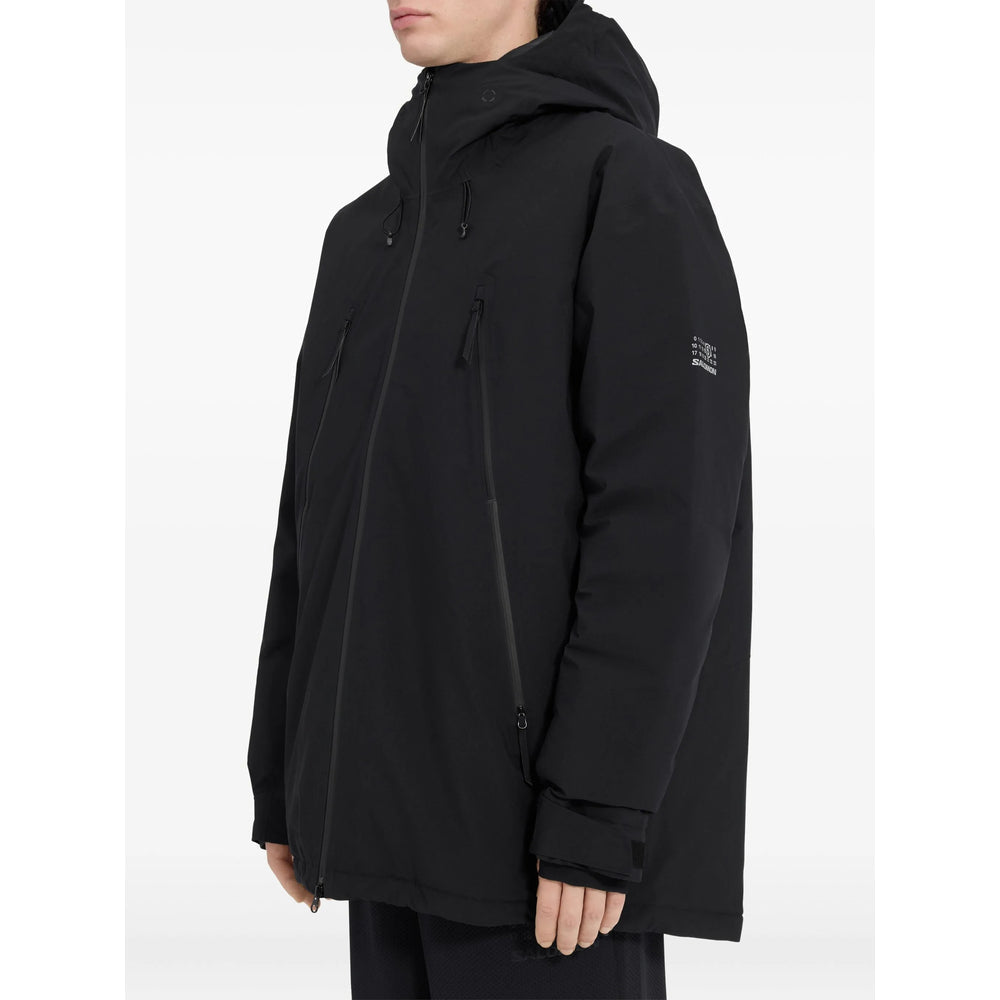 Zip Front Hood Jacket With Down Fill