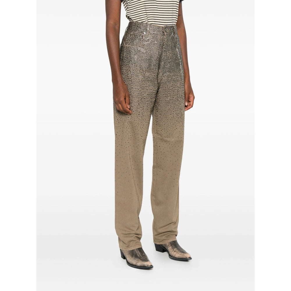 Khaki Crystal Utility Pant