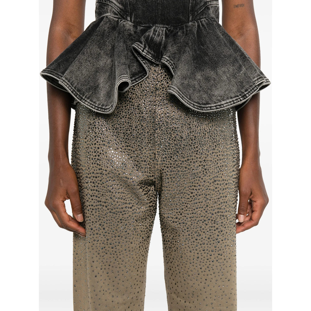 Khaki Crystal Utility Pant