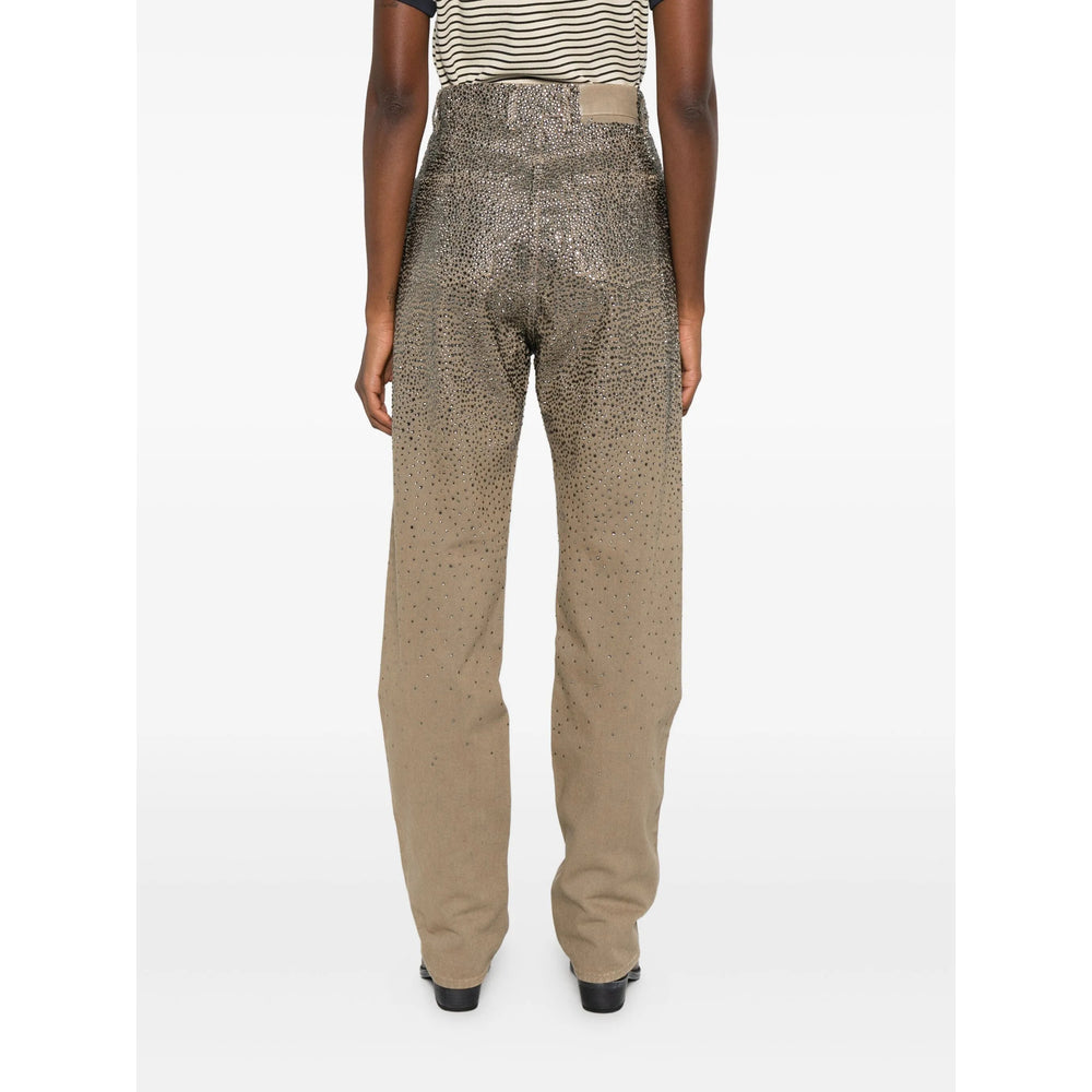 Khaki Crystal Utility Pant