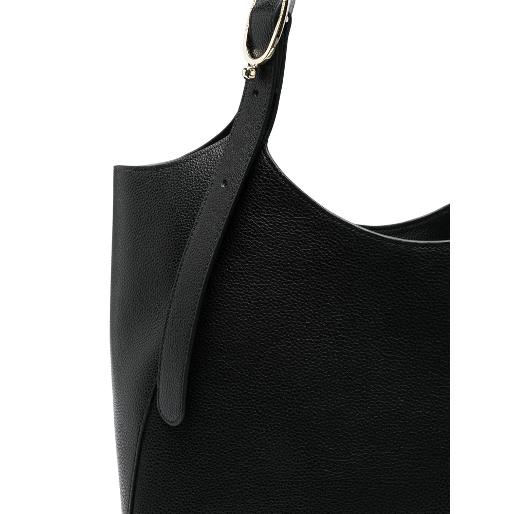 Pebbled Leather Half Moon Tote