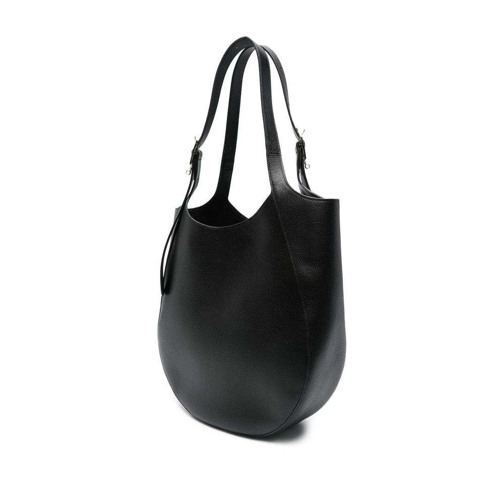 Pebbled Leather Half Moon Tote