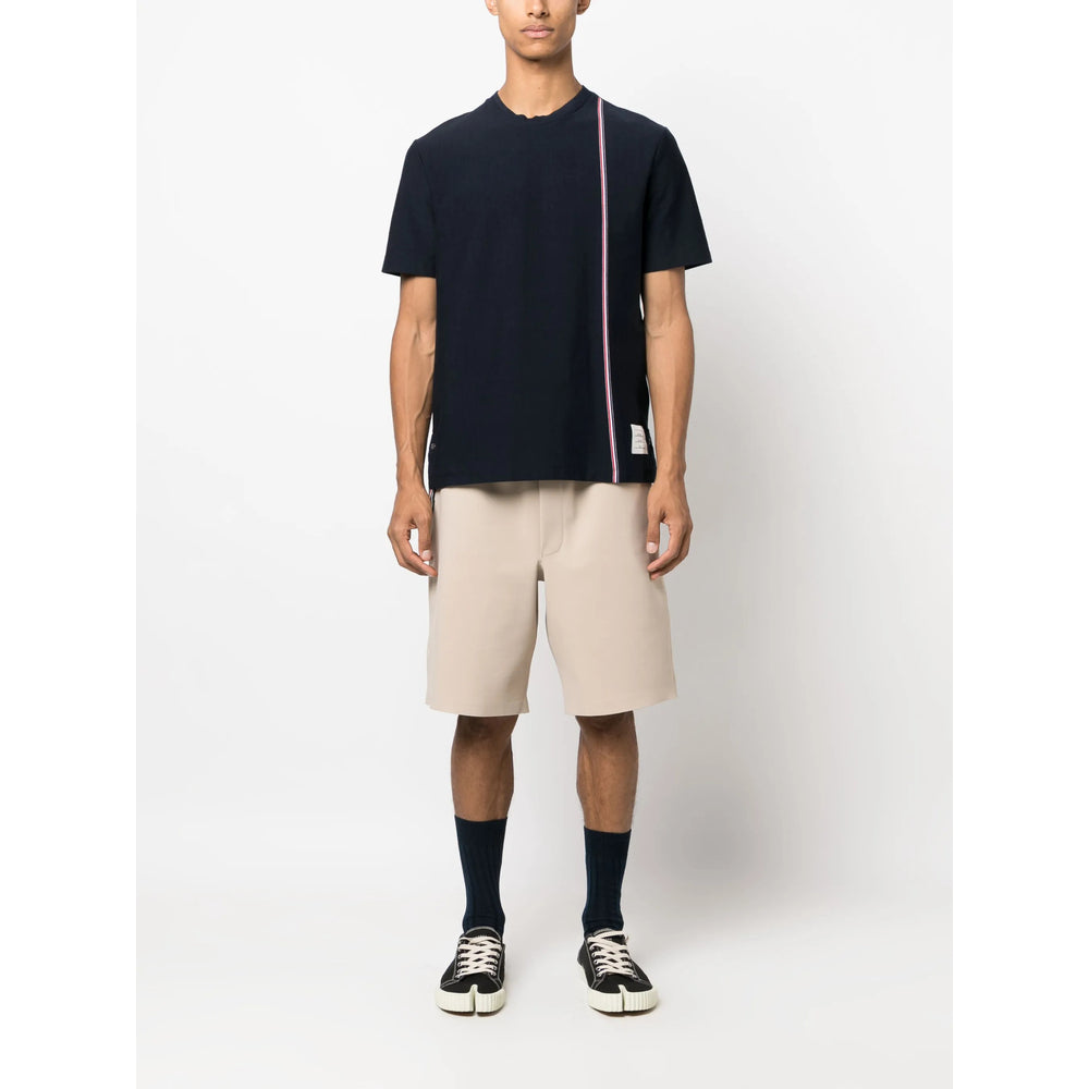 Navy Cotton Crew Stripe Tee