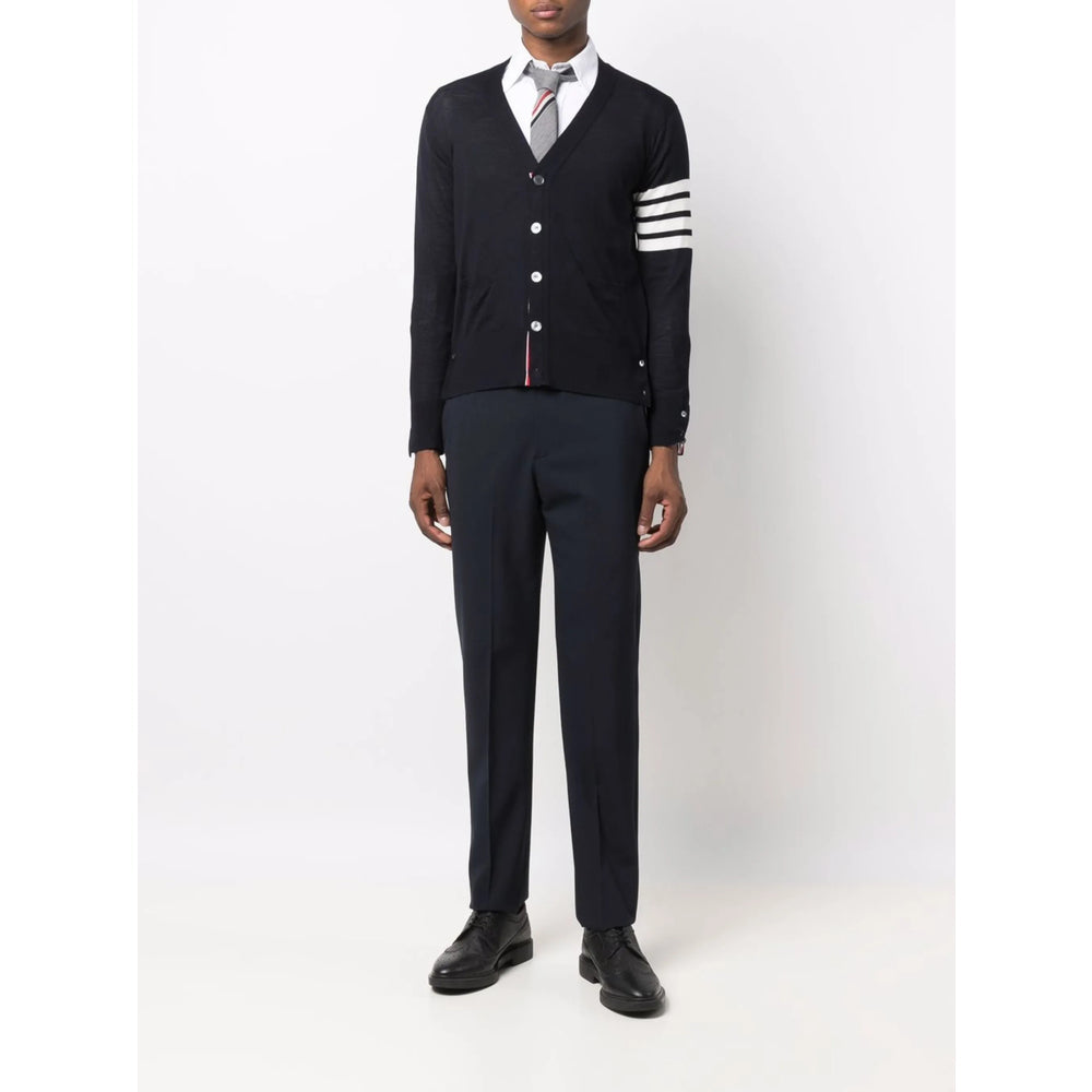 Navy Merino 4-bar Button Down