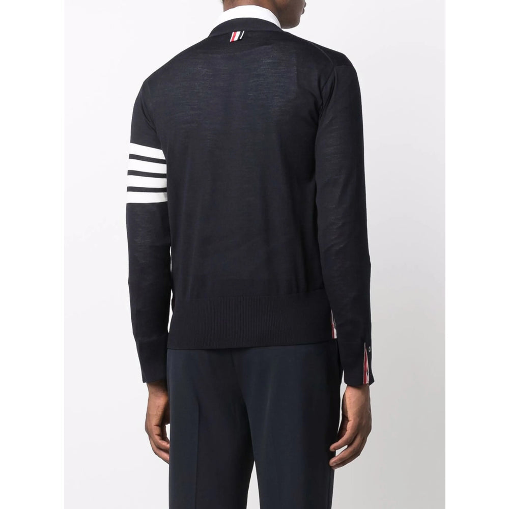Navy Merino 4-bar Button Down