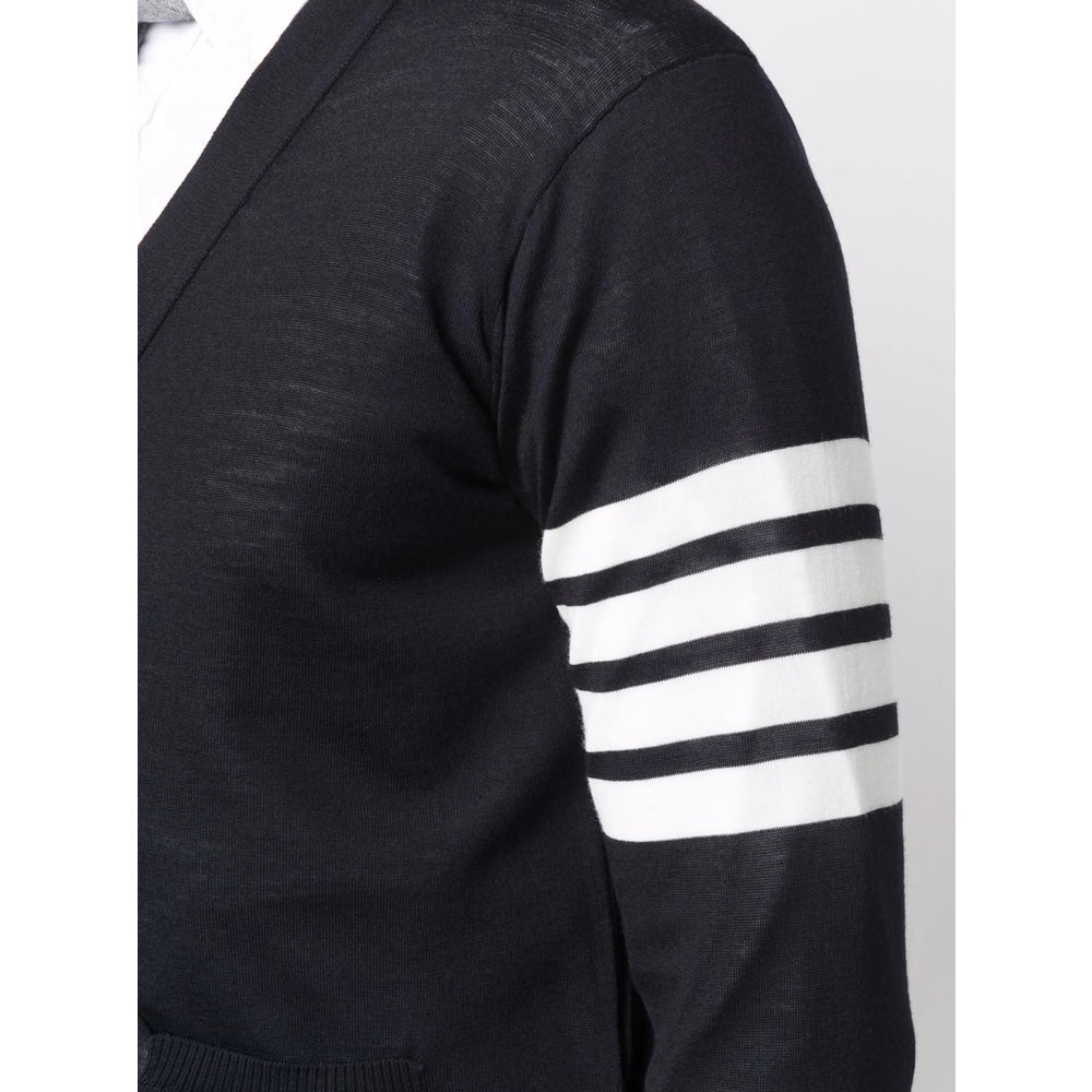 Navy Merino 4-bar Button Down