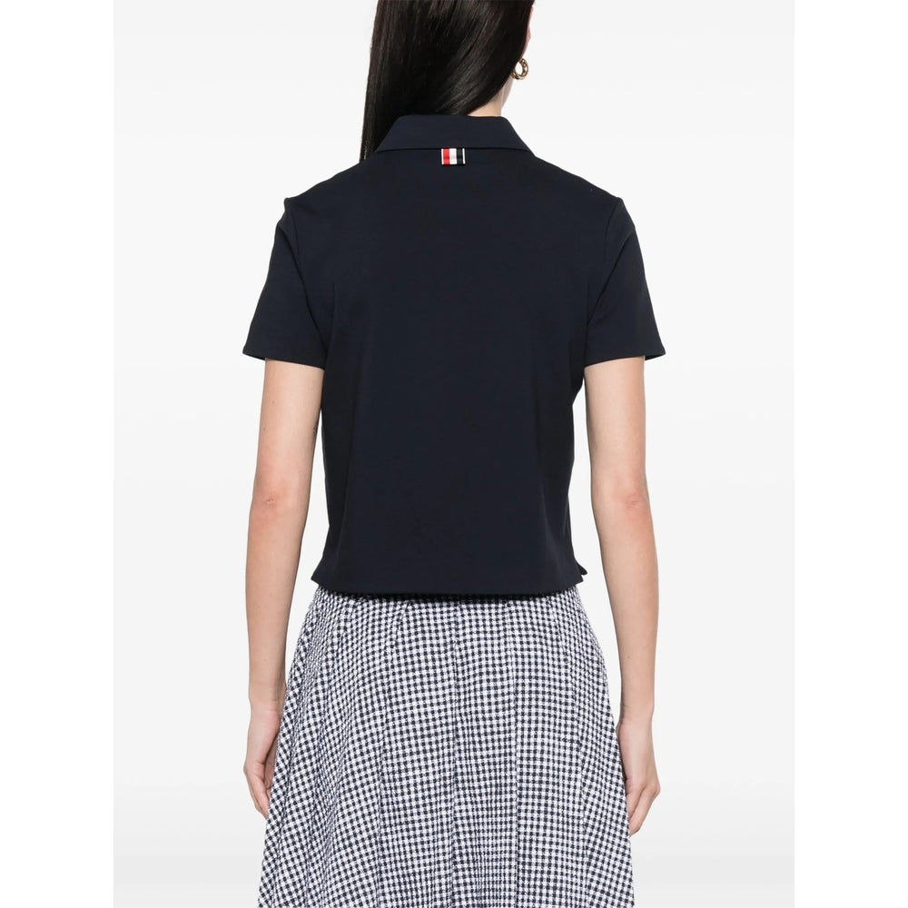 Classic Navy Four Bar Polo Shirt
