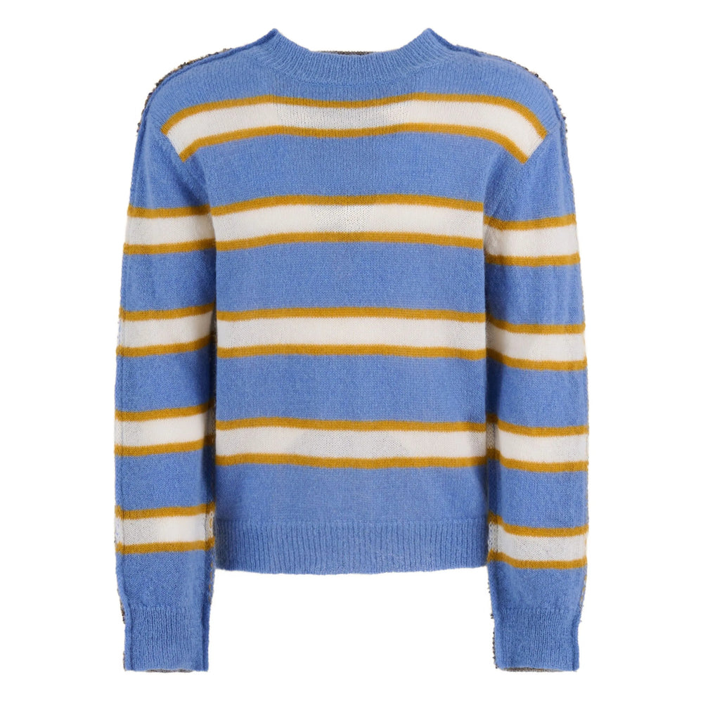 Soft Sky Blue Striped Sweater