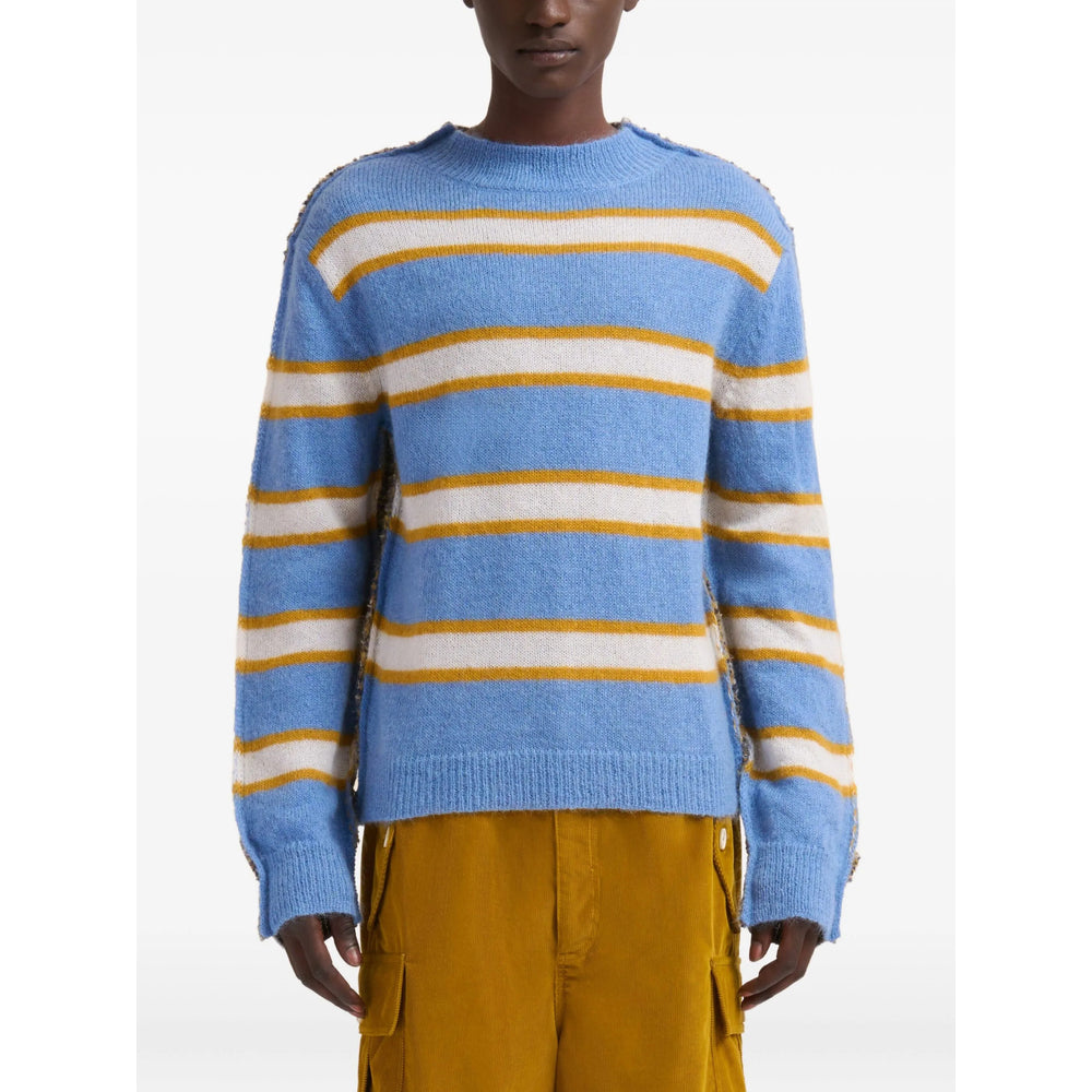 Soft Sky Blue Striped Sweater