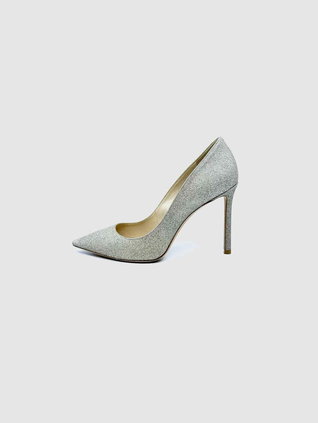JIMMY CHOO Size 8 Gold Sparkle Pumps