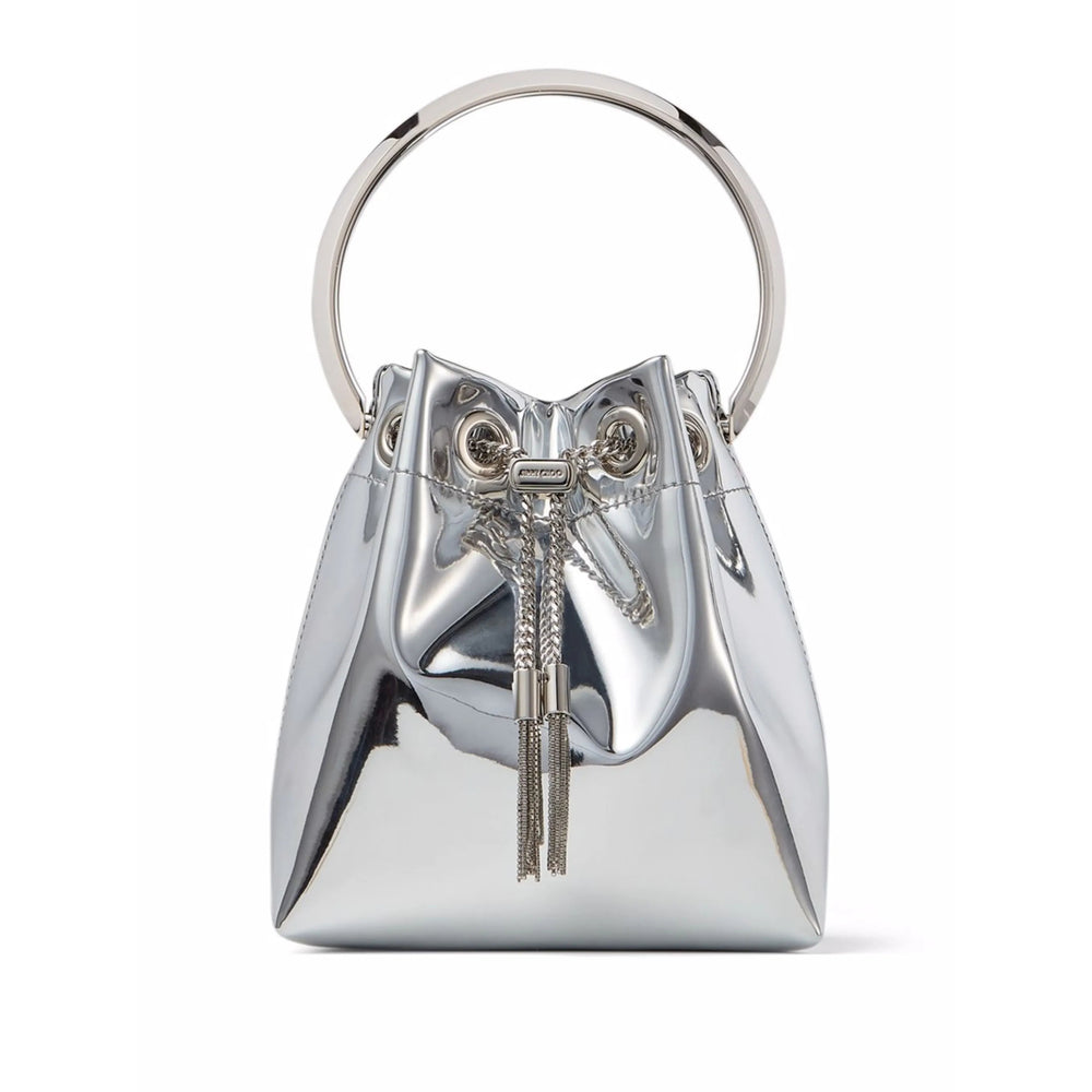 Sleek Metallic Accent Shoulder Bag