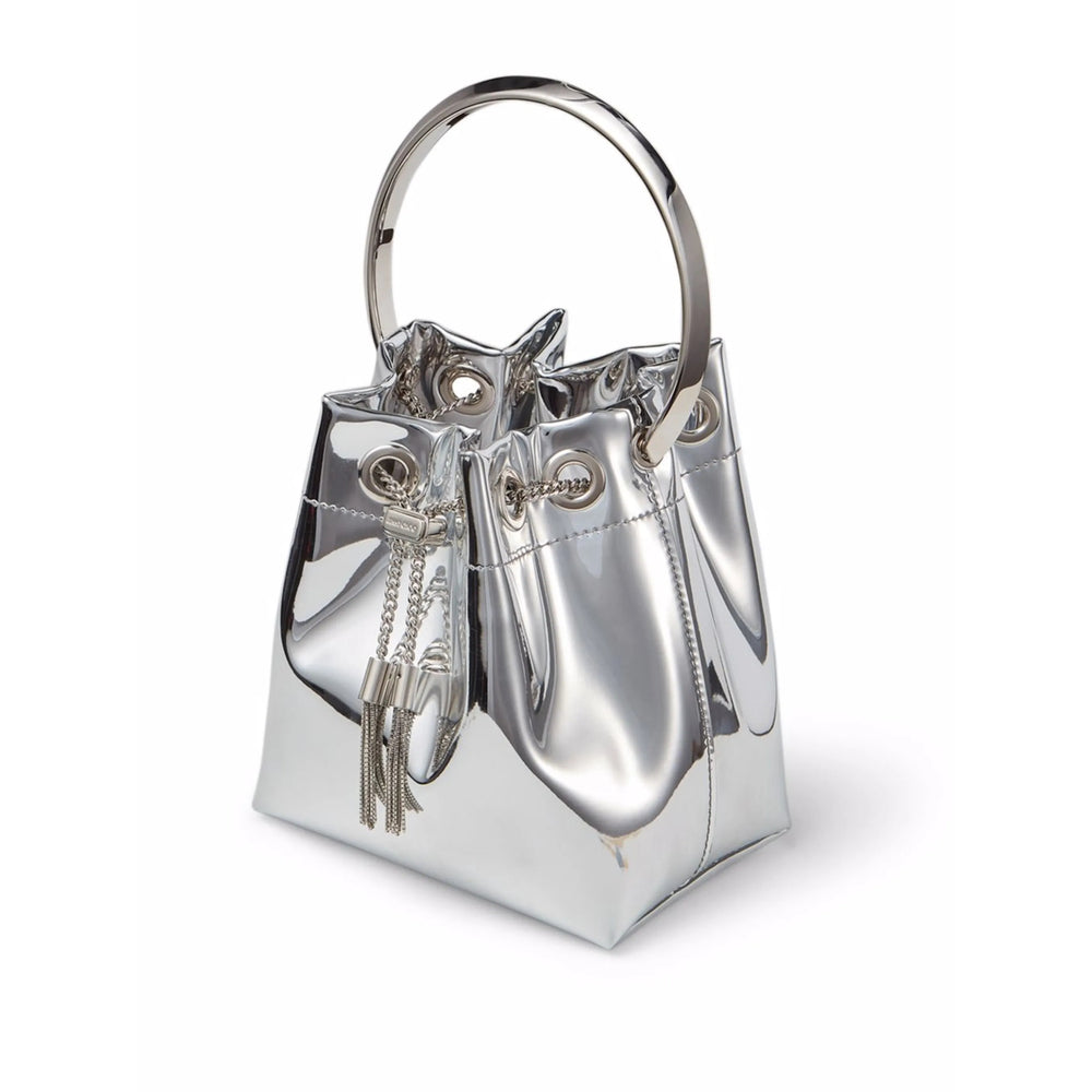 Sleek Metallic Accent Shoulder Bag