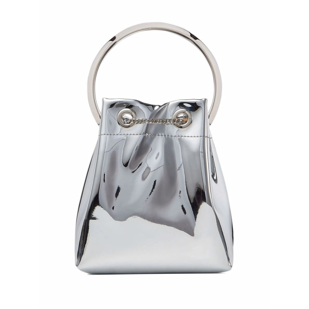Sleek Metallic Accent Shoulder Bag
