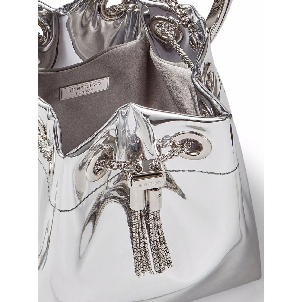 Sleek Metallic Accent Shoulder Bag