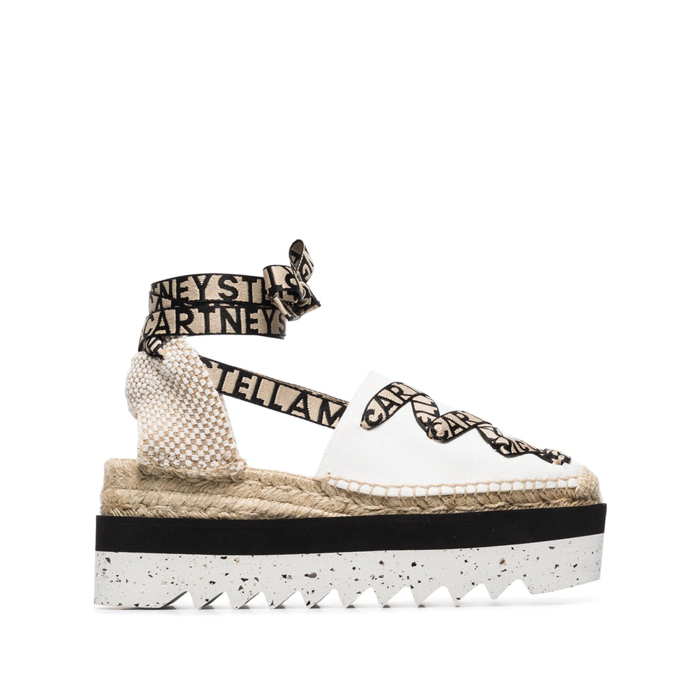 Crisp White Raffia Platform