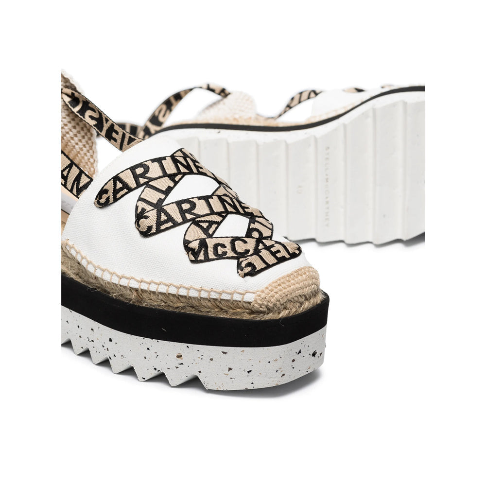 Crisp White Raffia Platform