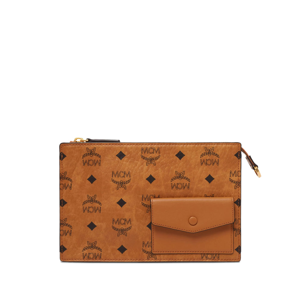 Monogram Camel Satchel Bag