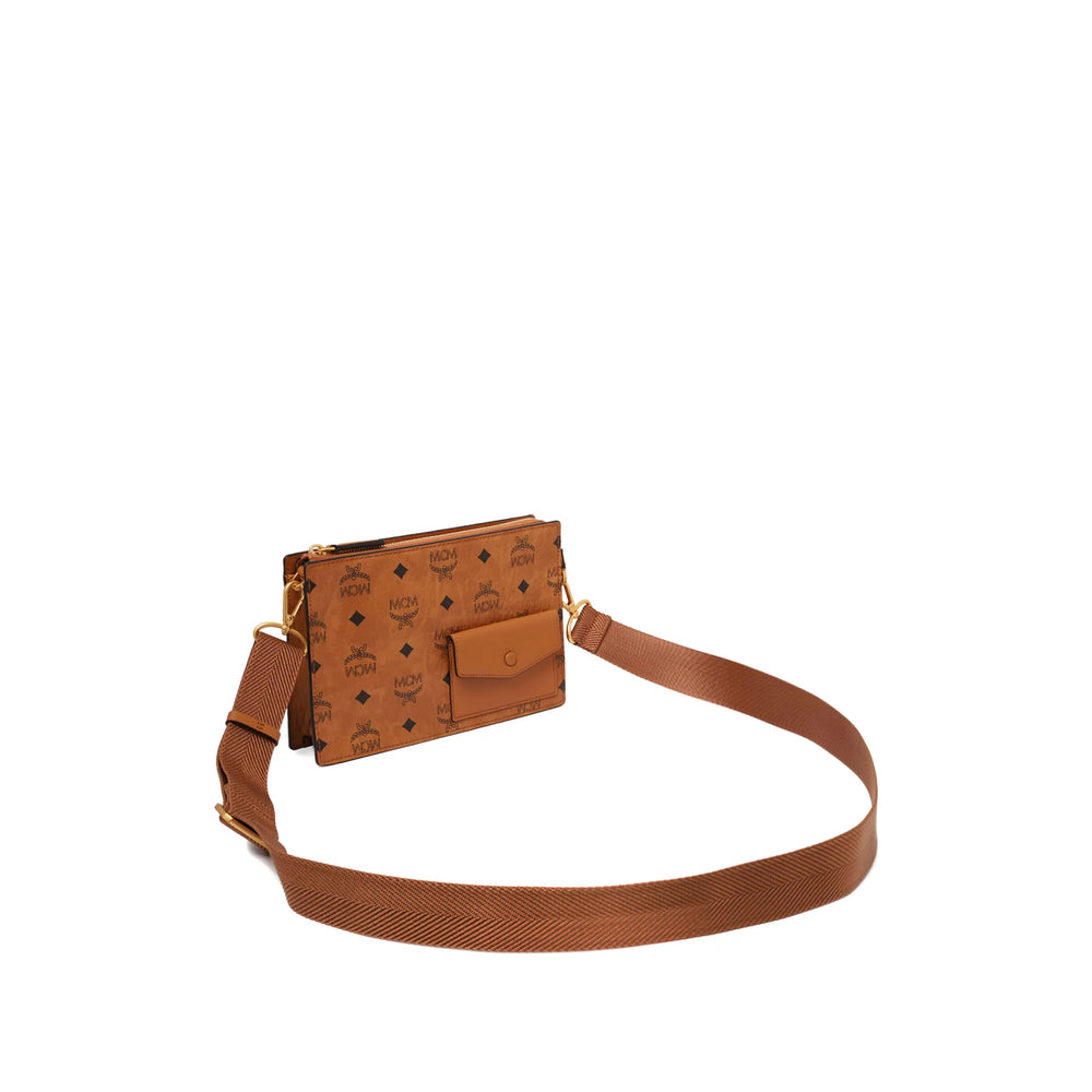 Monogram Camel Satchel Bag