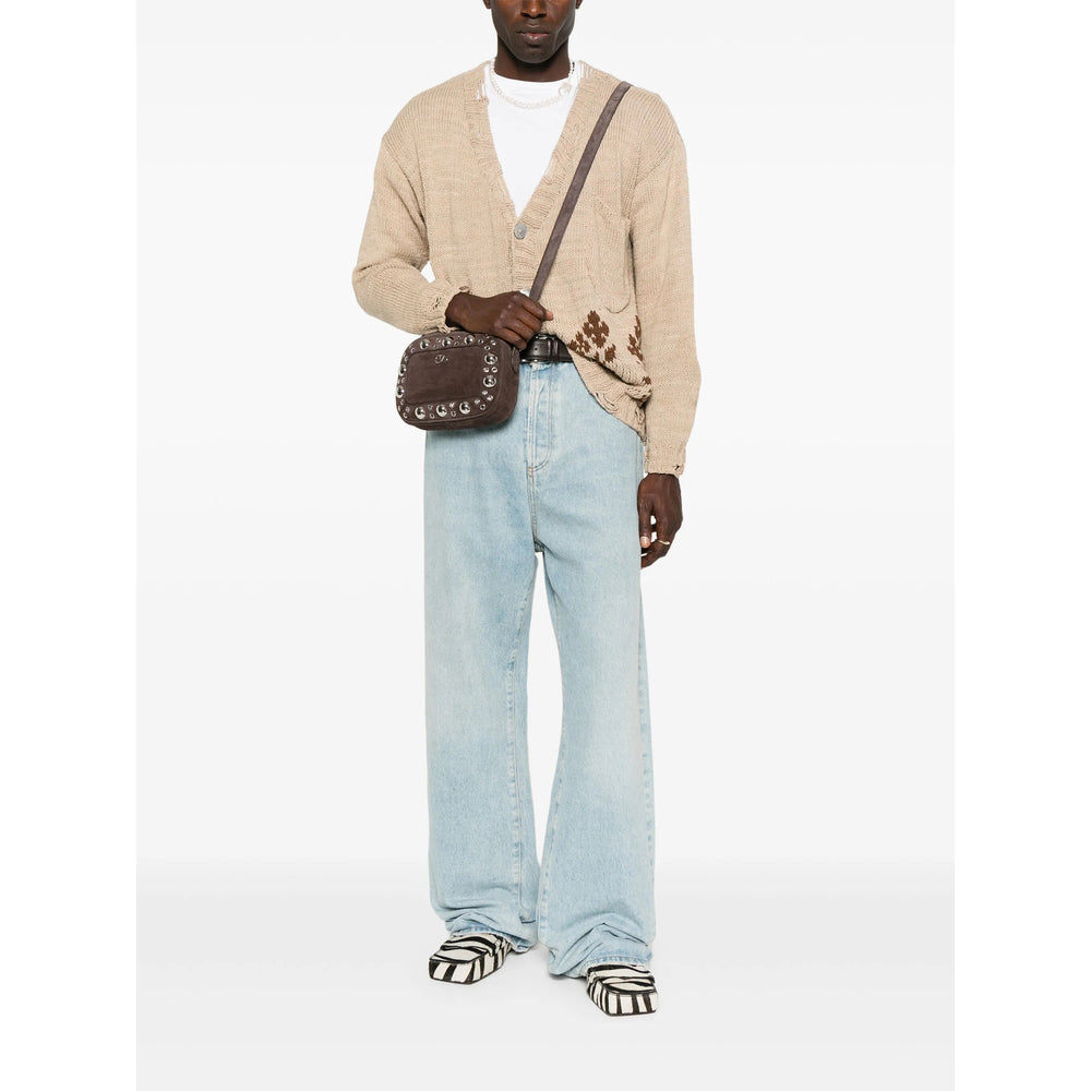 Warm Brown Suede Shoulder Bag