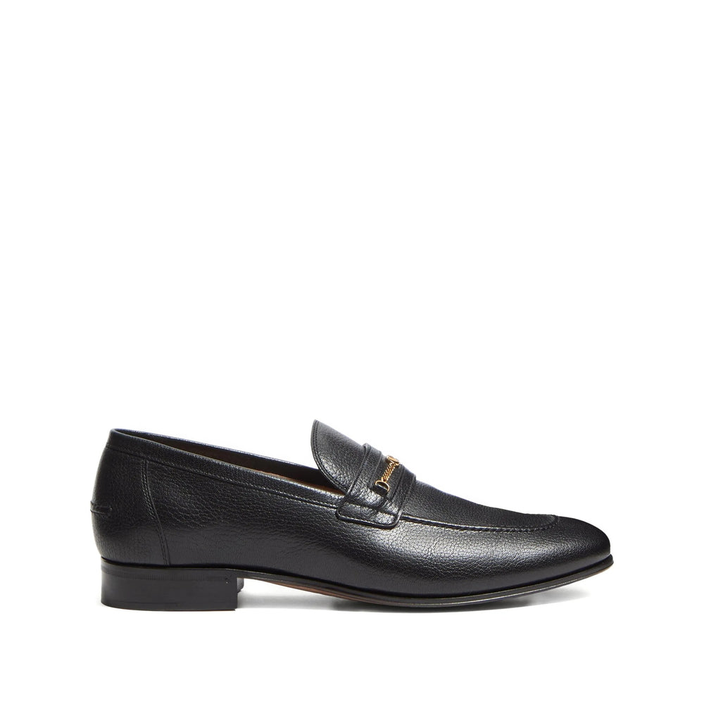Black Kid Leather Slip-on Loafer