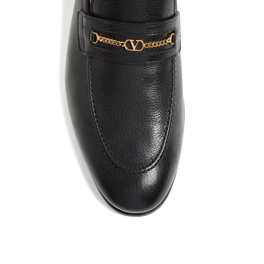 Black Kid Leather Slip-on Loafer