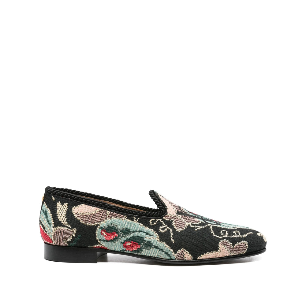 Sleek Floral Calf Loafer