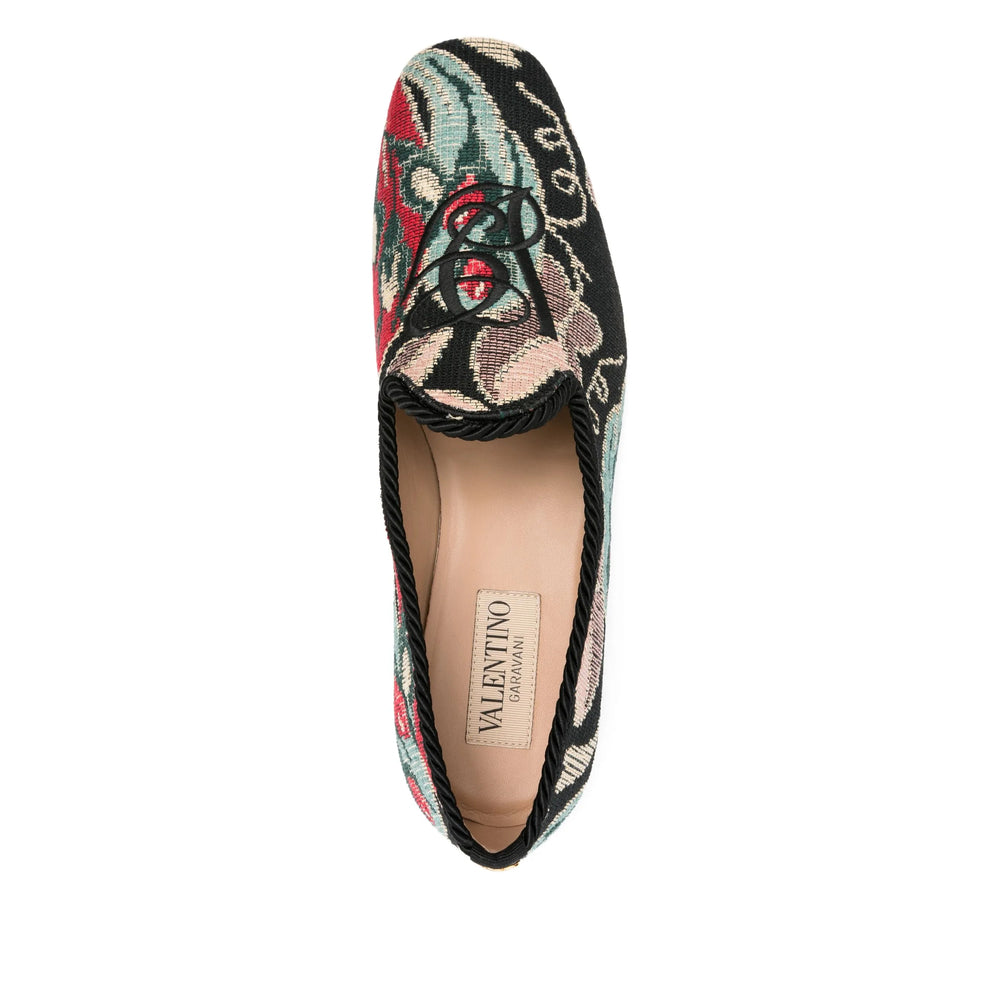 Sleek Floral Calf Loafer
