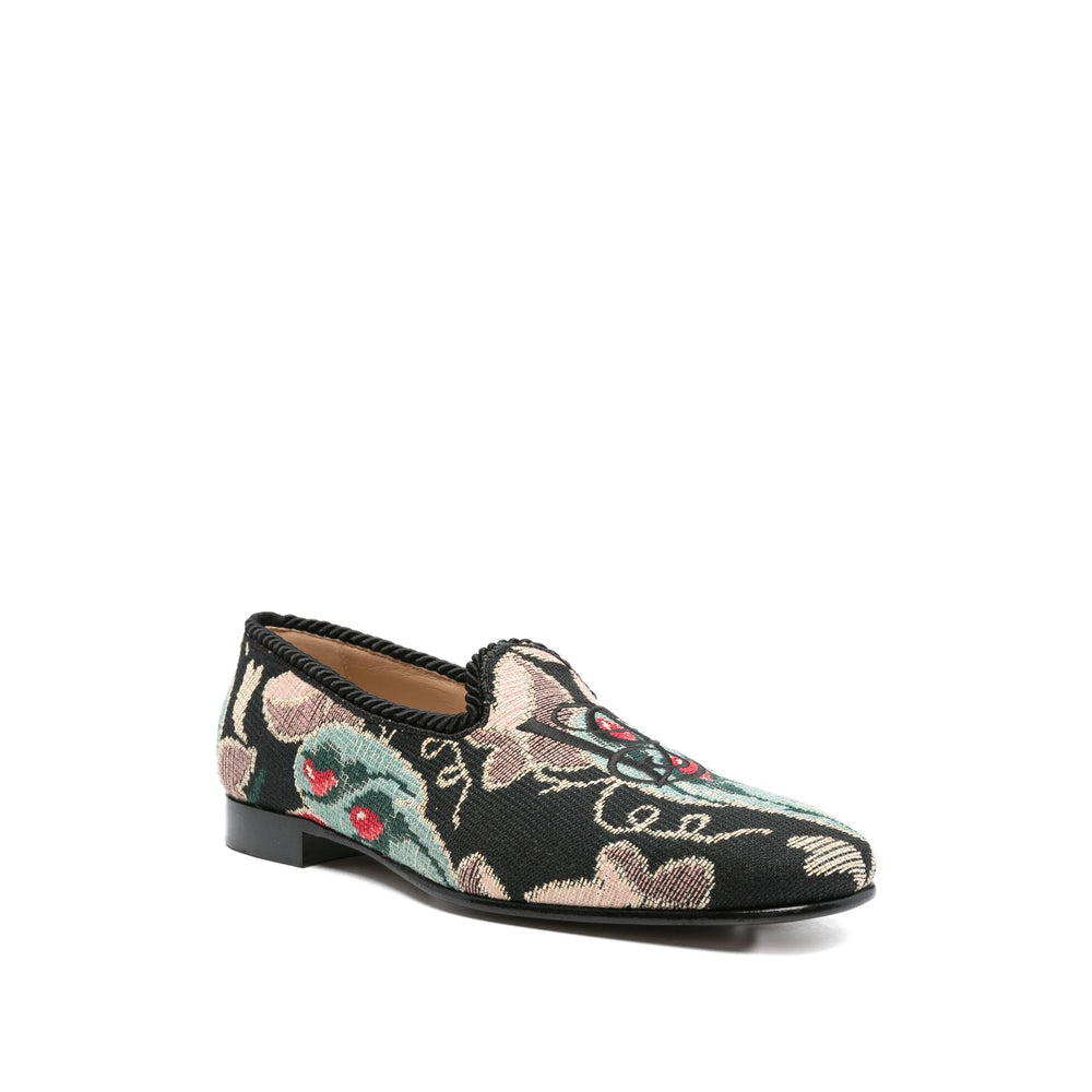 Sleek Floral Calf Loafer