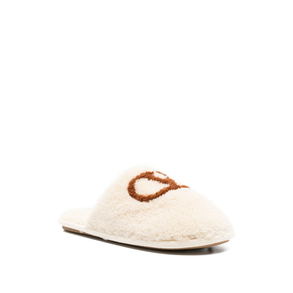 Sheepskin Embroidered Slip-ons