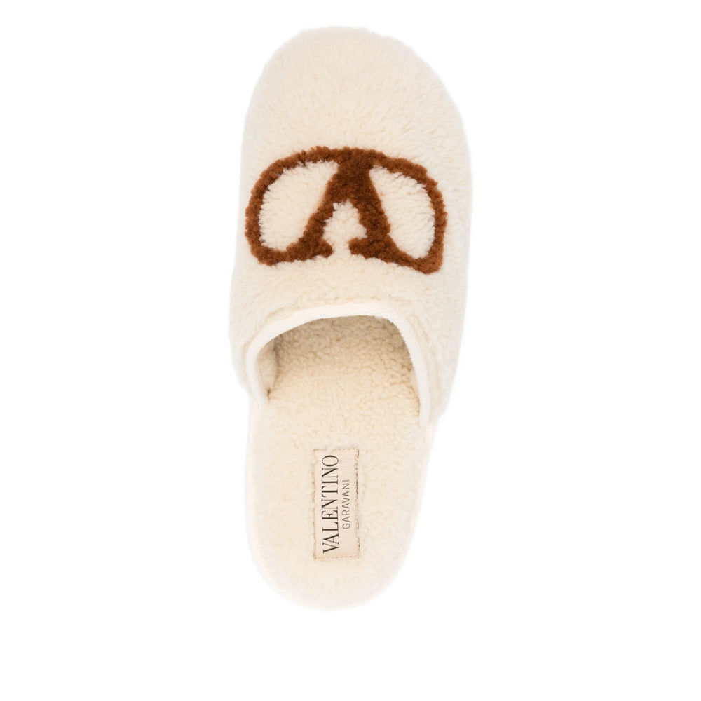 Sheepskin Embroidered Slip-ons