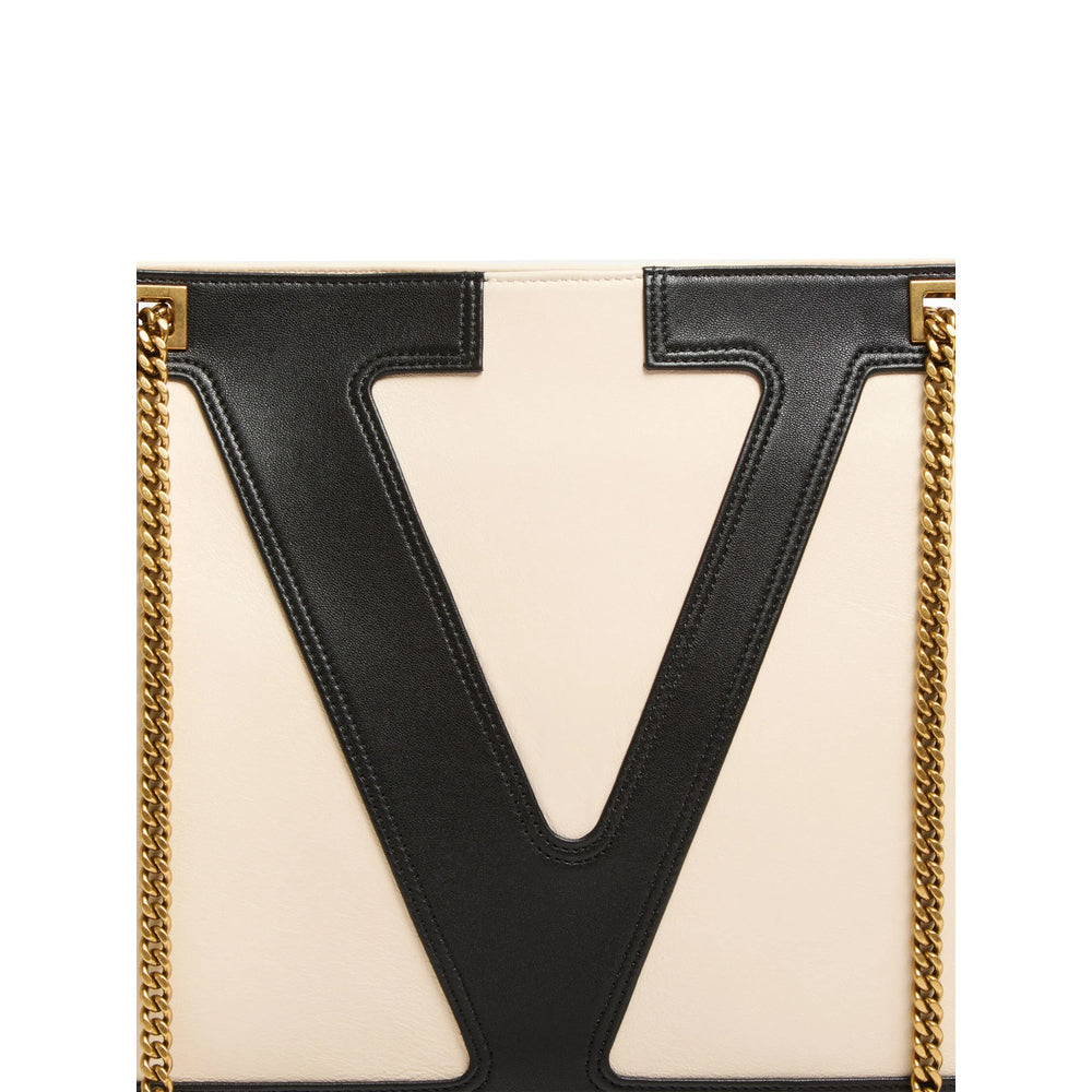 Vlogo Embossed Calf Leather Satchel