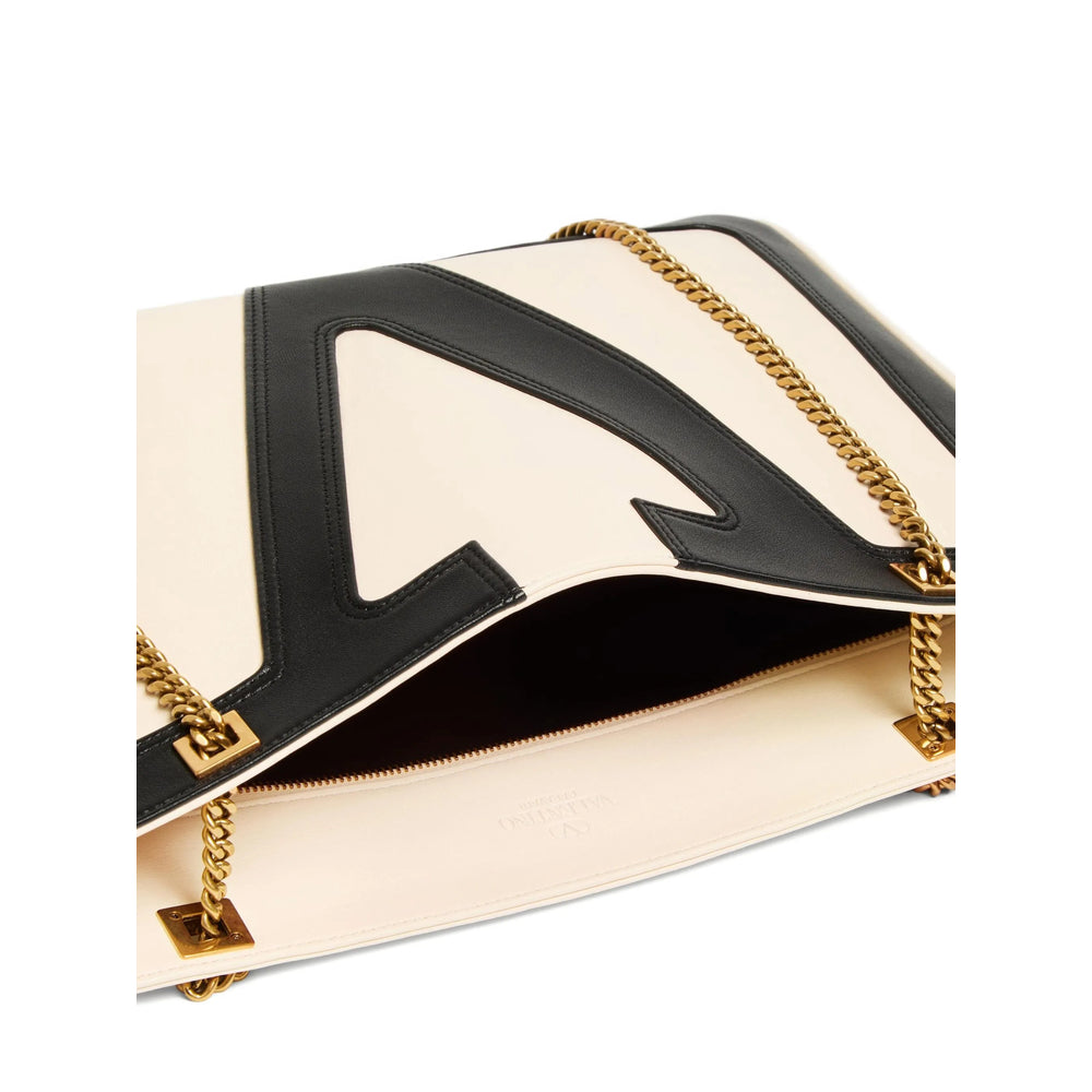 Vlogo Embossed Calf Leather Satchel